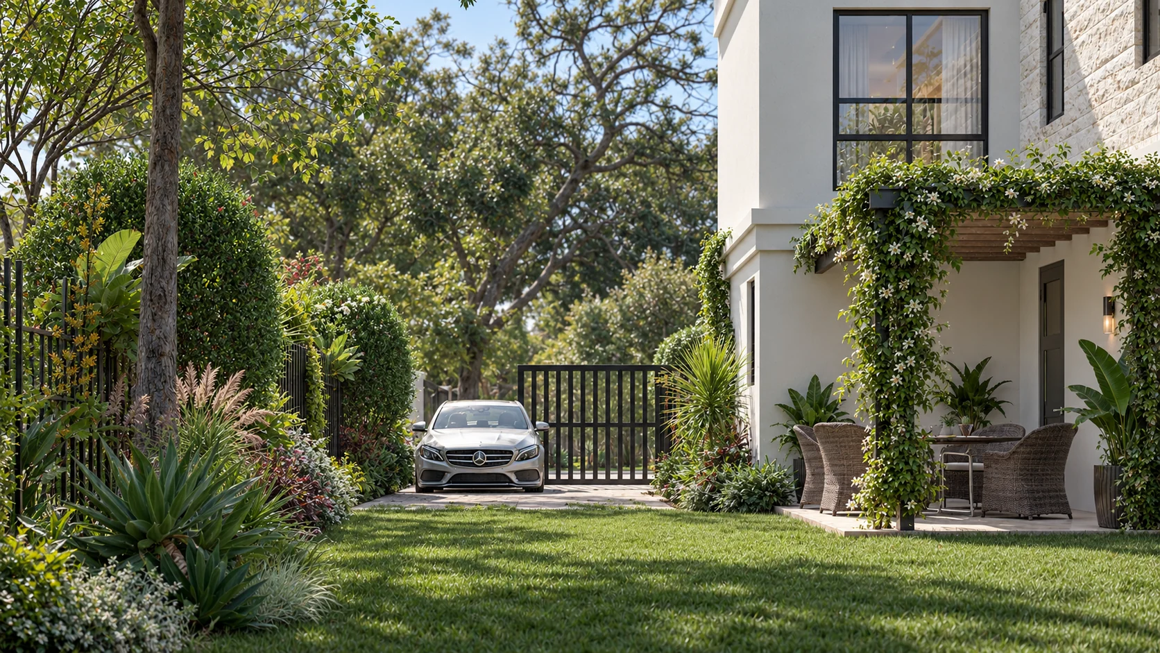 Garden of a villa at MAKRIDGE AT SALIA