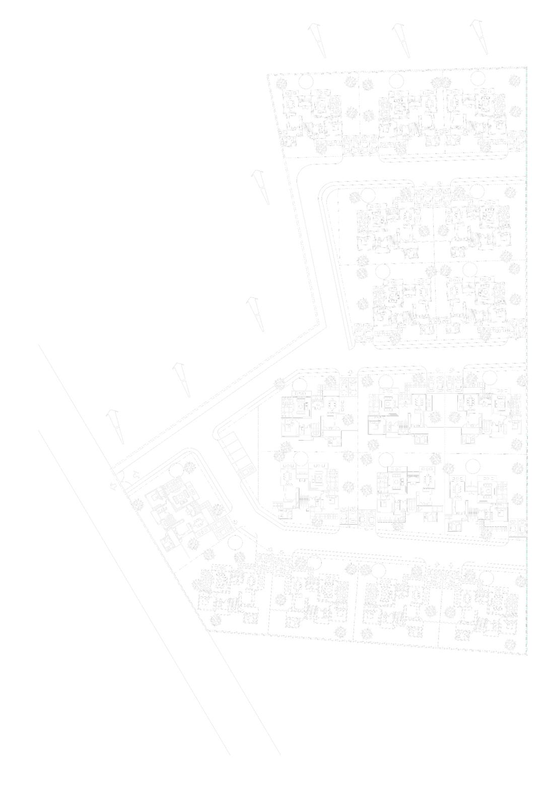 Transparent architectural master plan of eighteen plots